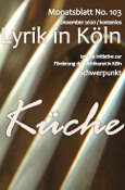 Cover Lyrik in Köln 103 Küche